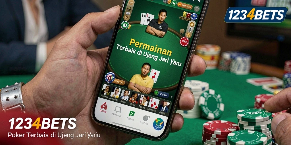 Tampilan permainan poker yang menarik di 1234BETS.
