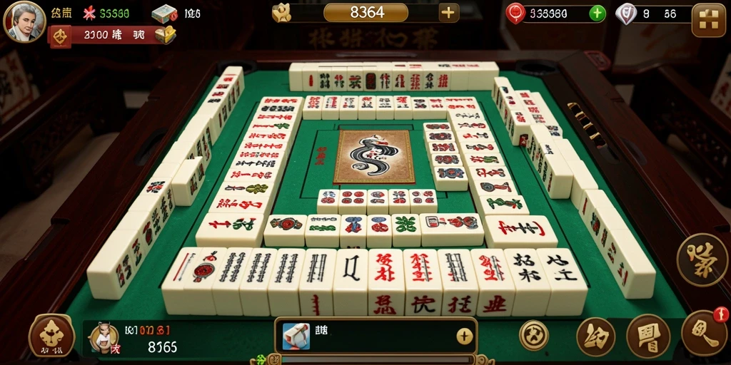 Tampilan gameplay seru dari 8364 yang penuh tantangan Mahjong.
