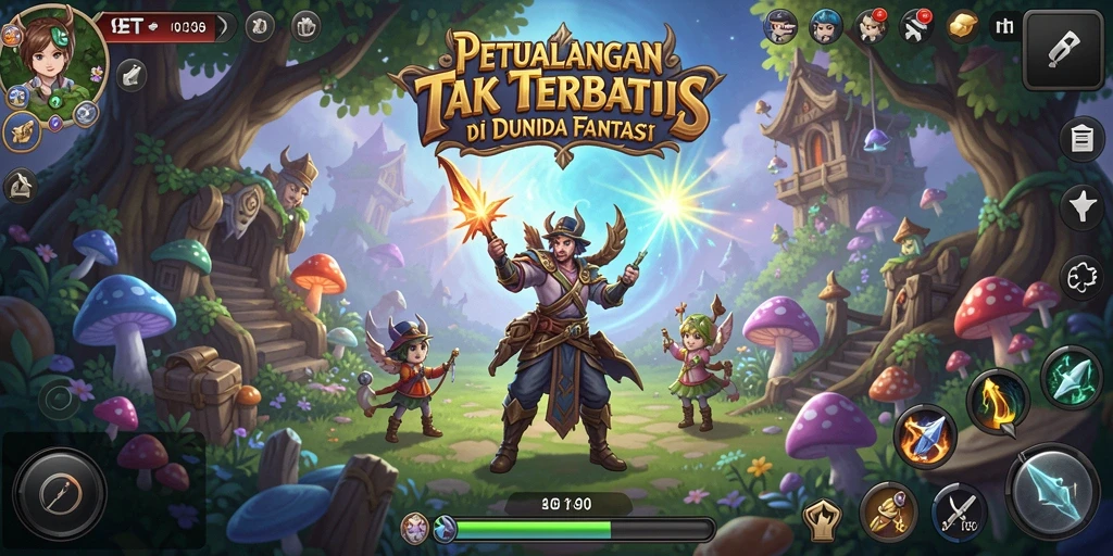 Screenshot gameplay 9ET menampilkan aksi seru dalam petualangan fantastis.