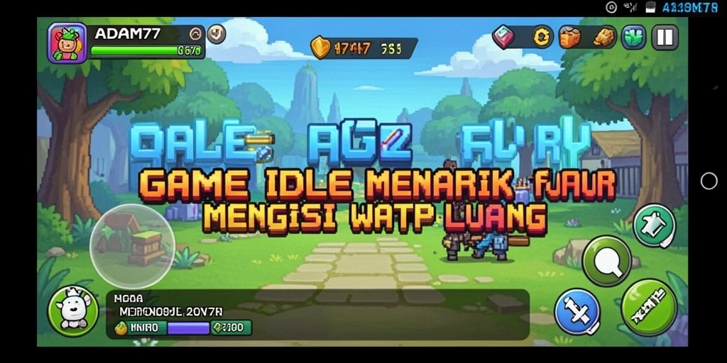 Tampilan gameplay ADAM77 yang menarik dan interaktif.