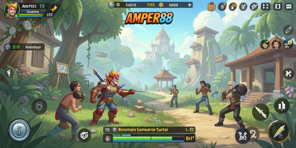 Tampilan gameplay AMPER88 yang seru dan menghibur.