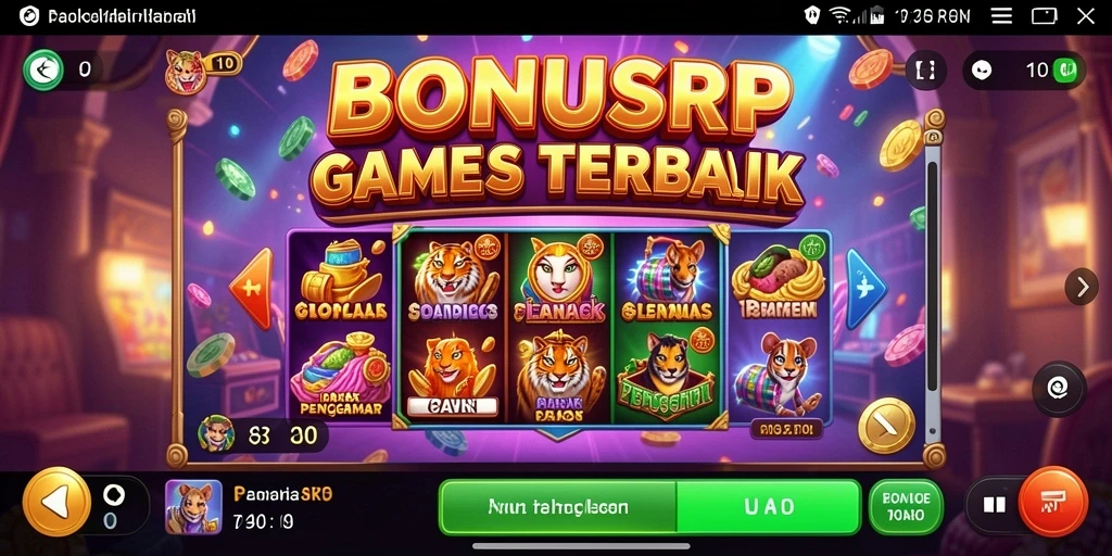 Tampilan menarik dari gameplay Slot di BONUSRP.