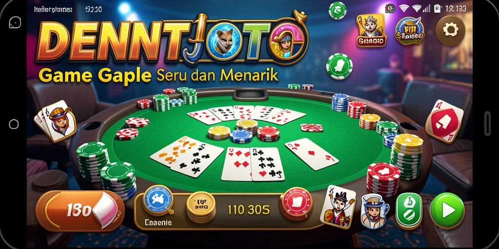 Tampilan menarik dari gameplay Gaple DENTOTO.