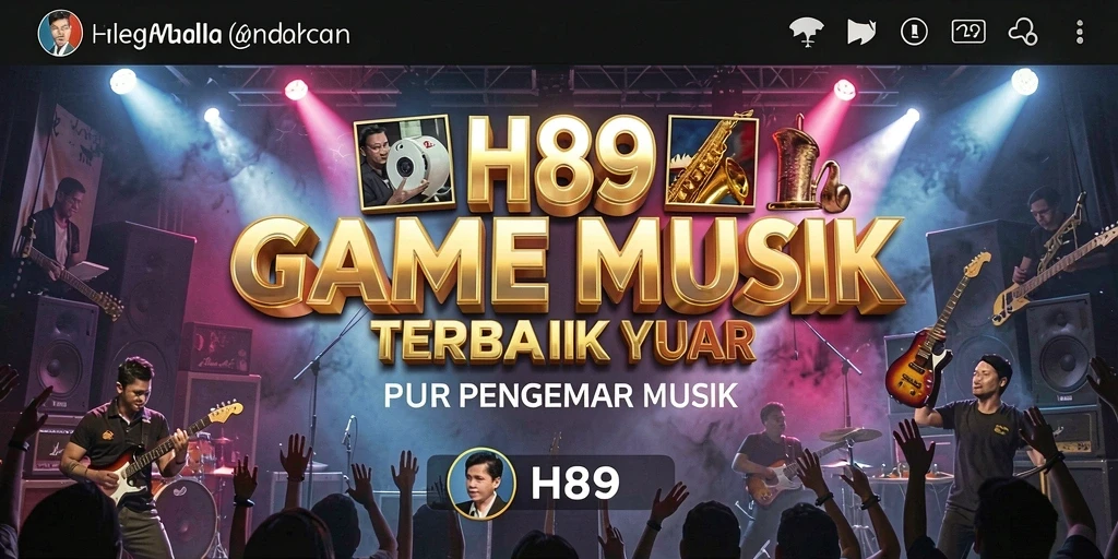 Tampilan gameplay H89 yang penuh warna dan penuh semangat musik.