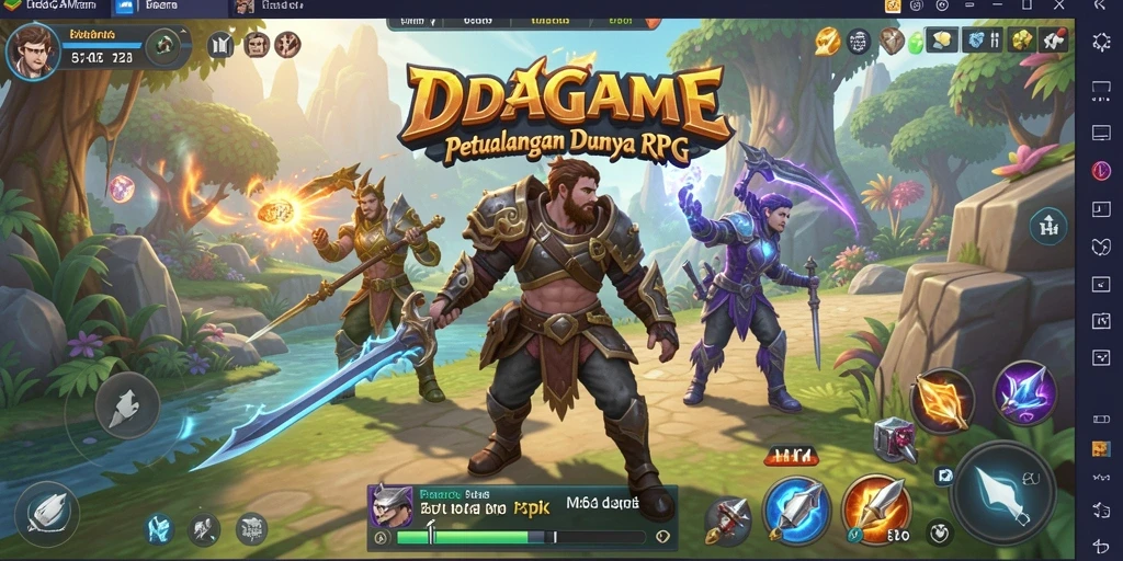 Tampilan gameplay seru dan interaksi karakter dalam IDAGAME.