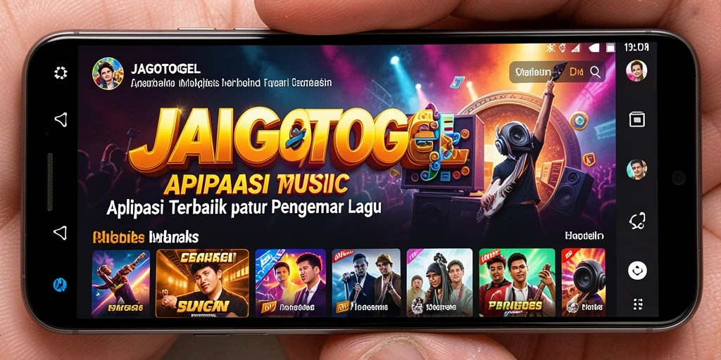 Tampilan utama JAGOTOGEL yang interaktif dengan berbagai pilihan lagu.