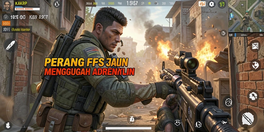 Tangkapan layar gameplay KAKRP dengan aksi pertempuran intens dan grafis menakjubkan.