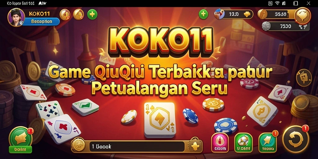 Tangkapan layar utama KOKO11 menampilkan aksi seru dalam permainan QiuQiu.