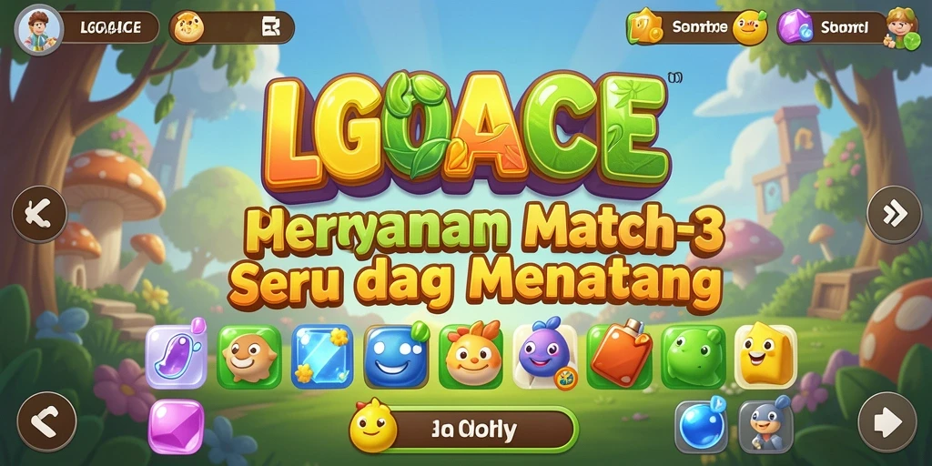 Tampilan gameplay LGOACE yang seru dengan elemen Match-3.