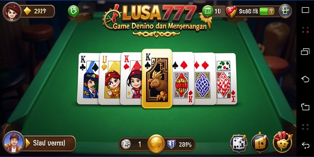 Screenshot utama LUSA777 menampilkan aksi seru dalam permainan Domino.