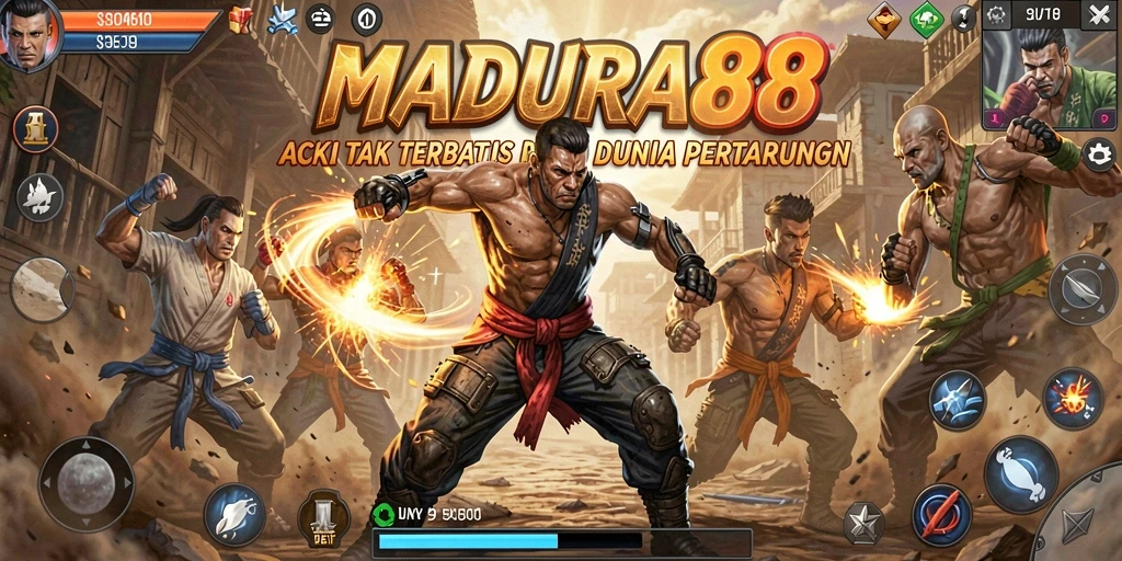 Gameplay seru dengan karakter unik dan aksi bertarung intens.