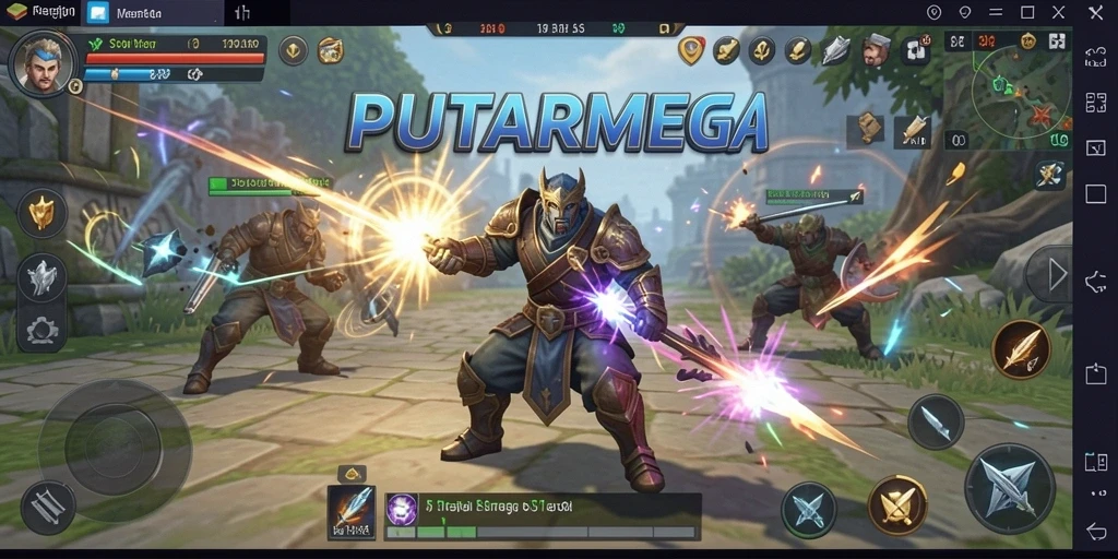 Tampilan gameplay yang seru dan strategis dari PUTARMEGA.