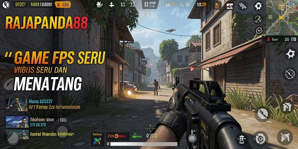 Screenshot gameplay RAJAPANDA88 menampilkan aksi pertempuran yang intens.