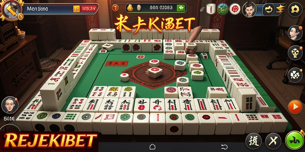 Screenshot gameplay REJEKIBET yang menampilkan keseruan permainan Mahjong.