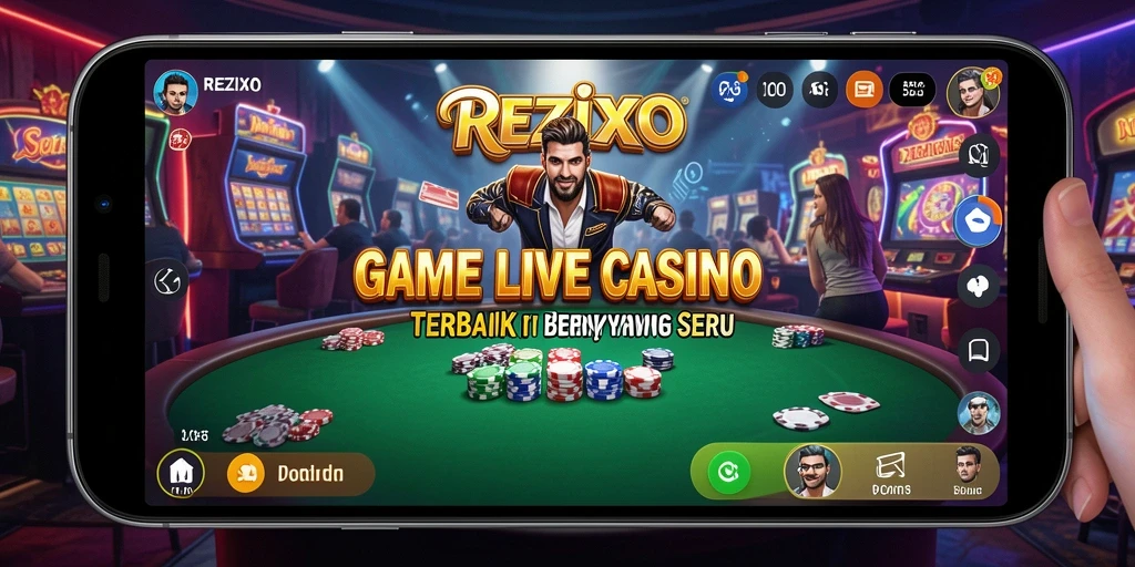 Tampilan menarik gameplay Live Casino di REZIXO dengan dealer profesional.