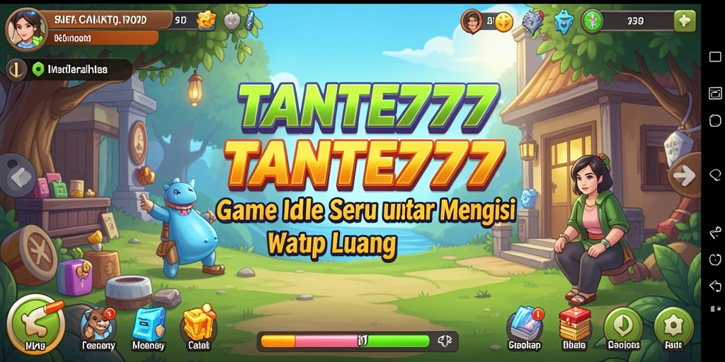 Tampilan gameplay TANTE777 dengan mekanisme Idle yang menarik.